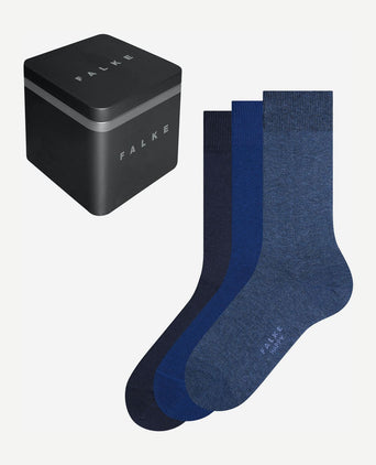 Falke happy sokken 3 paar blauw