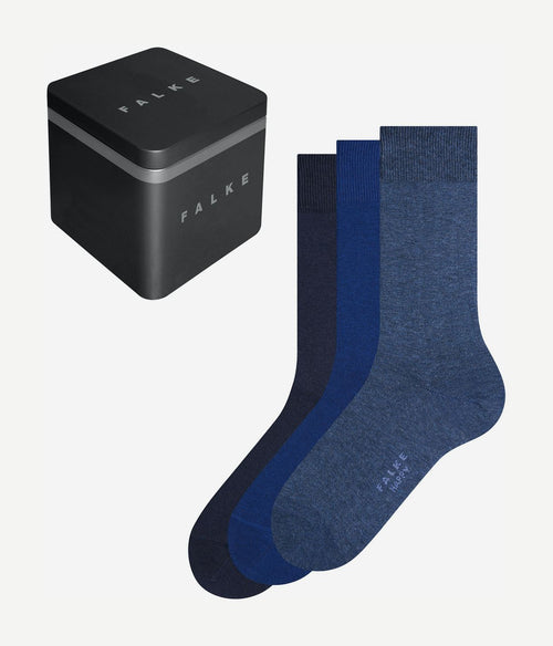 Falke happy sokken 3 paar blauw