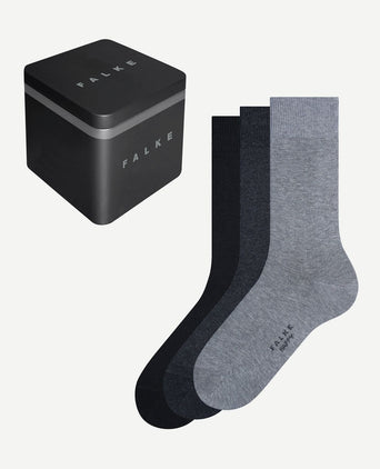 Falke happy sokken 3 paar zwart