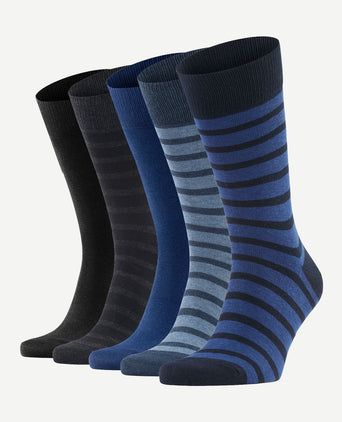 Falke happy sokken 5 paar blauw