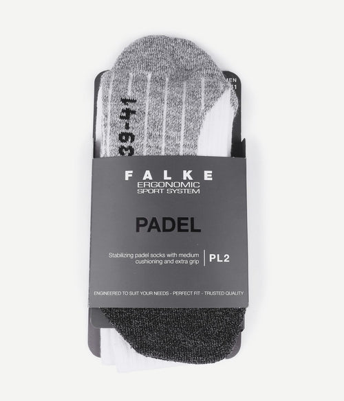 Falke padel wit grijs