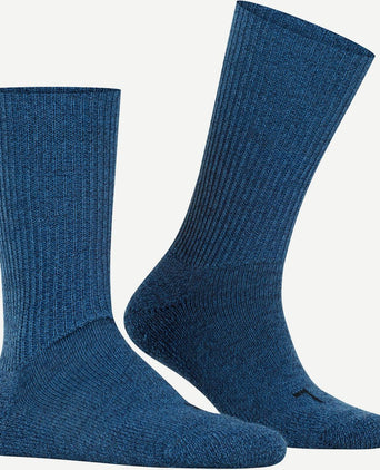 Walkie wandelsok wol blend blauw 6660