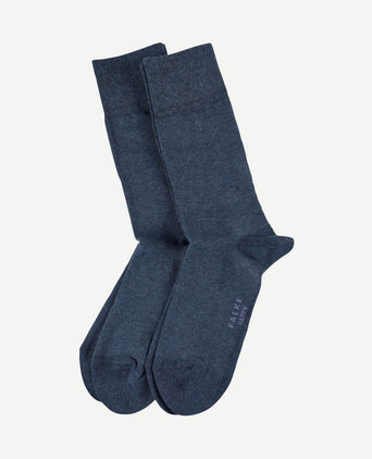 Happy sokken 2 paar donkerblauw melange