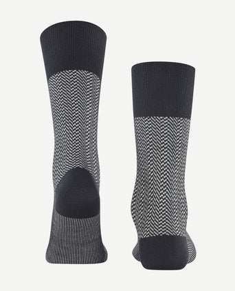 Airport herringstripe sok zwart
