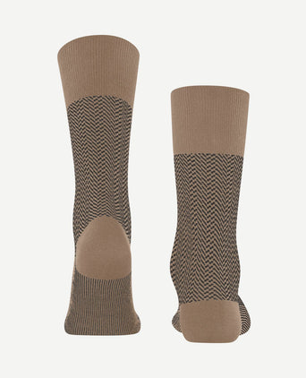 Airport herringstripe sok beige