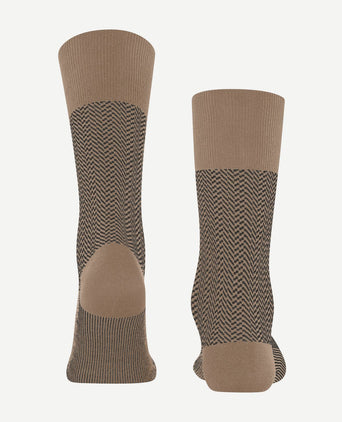 Falke airport herringstripe sok beige