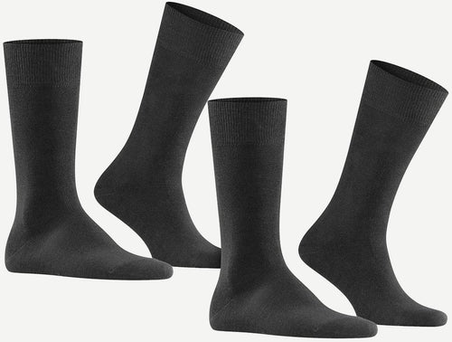 Falke swing sokken (2-pack) antraciet