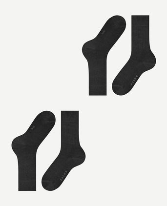 Falke swing sokken (2-pack) antraciet