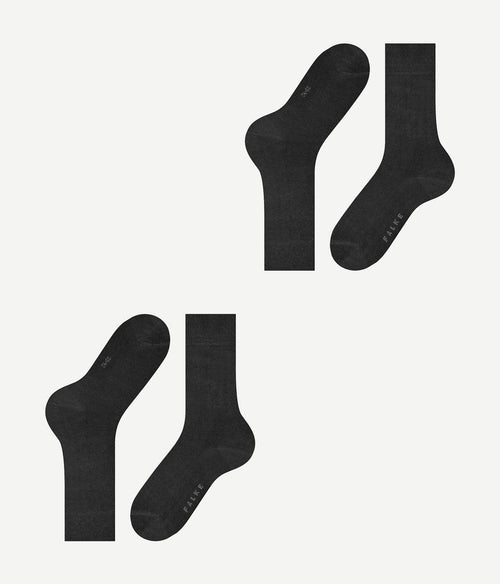 Falke swing sokken (2-pack) antraciet