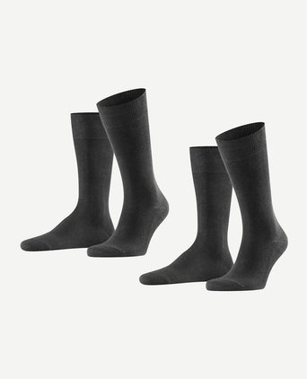 Falke swing sokken (2-pack) antraciet