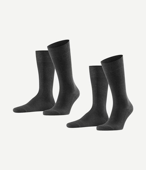 Falke swing sokken (2-pack) antraciet