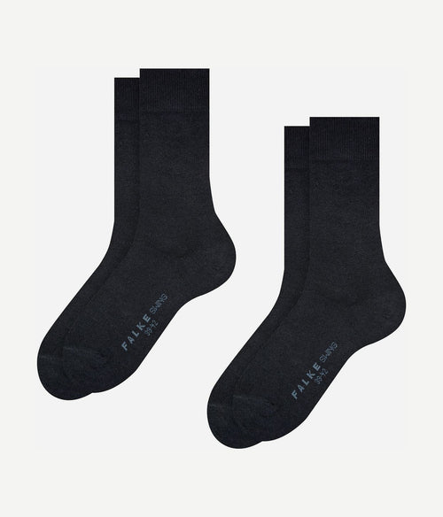 Falke swing sokken (2-pack) donkerblauw