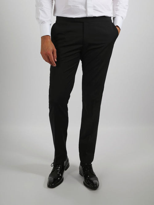 Gala pants hudson zwart | Slim-fit