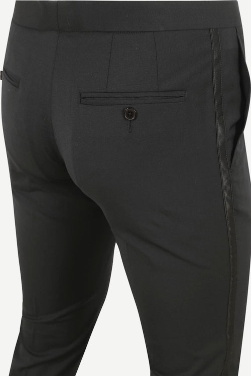 Rokkostuum broek wol blend zwart