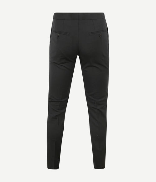 Rokkostuum broek wol blend zwart