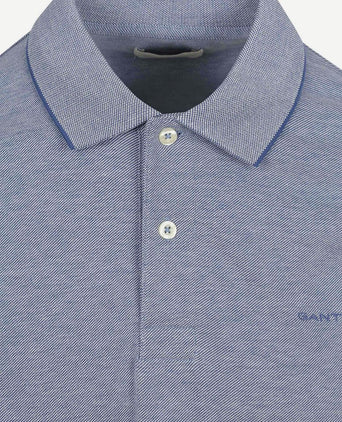 2tone piqué poloshirt blauw