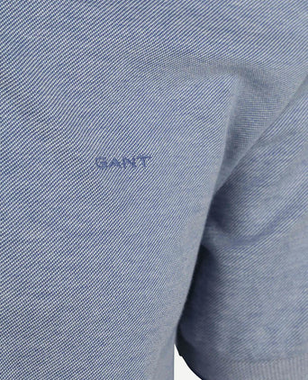 2tone piqué poloshirt blauw