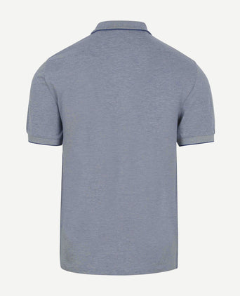 2tone piqué poloshirt blauw