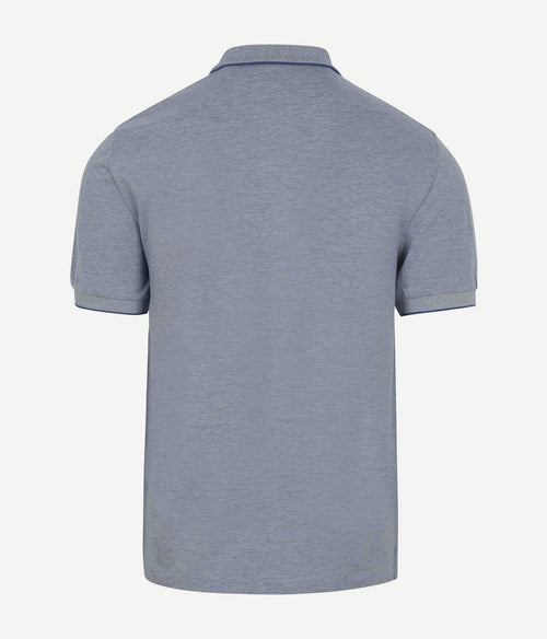 2tone piqué poloshirt blauw