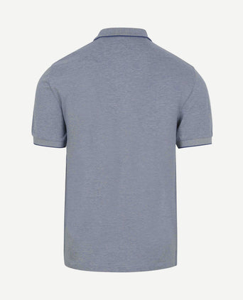 2tone piqué poloshirt blauw