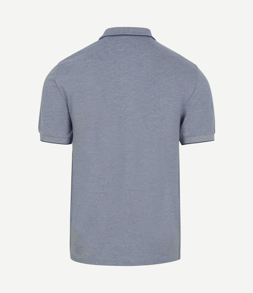 2tone piqué poloshirt blauw