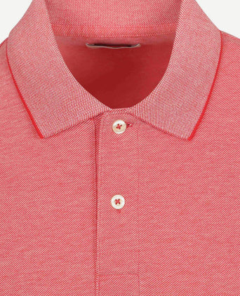 2tone piqué poloshirt rood
