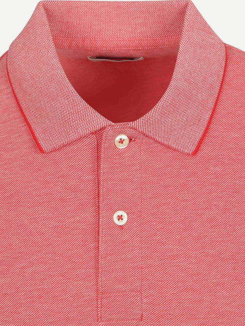 2tone piqué poloshirt rood
