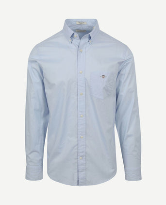 Casual overhemd poplin lichtblauw