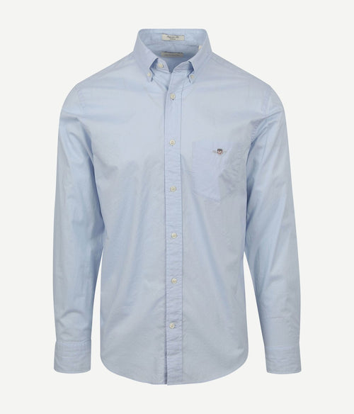 Casual overhemd poplin lichtblauw