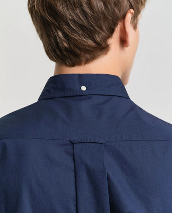 Casual overhemd poplin donkerblauw