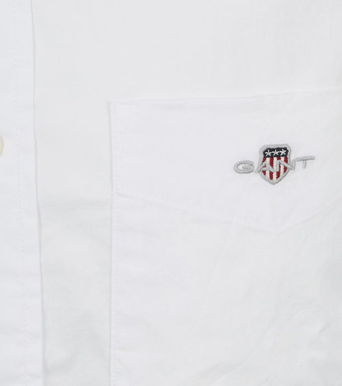 Gant casual overhemd poplin wit | Regular-fit