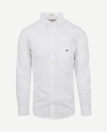 Casual overhemd poplin wit