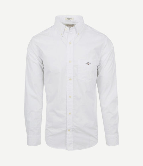 Casual overhemd poplin wit