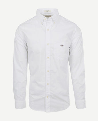 Gant casual overhemd poplin wit | Regular-fit