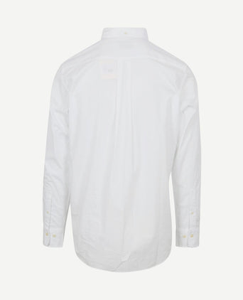 Casual overhemd poplin wit
