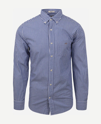 Gant casual overhemd streep blauw | Regular-fit