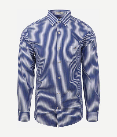 Gant casual overhemd streep blauw | Regular-fit