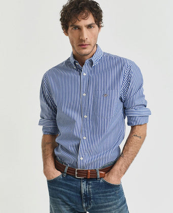 Gant casual overhemd streep blauw | Regular-fit