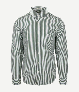 Gant casual overhemd streep groen | Regular-fit Gant casual overhemd streep groen | Regular-fit