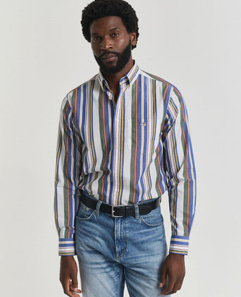 Gant casual overhemd streep multicolour | Regular-fit