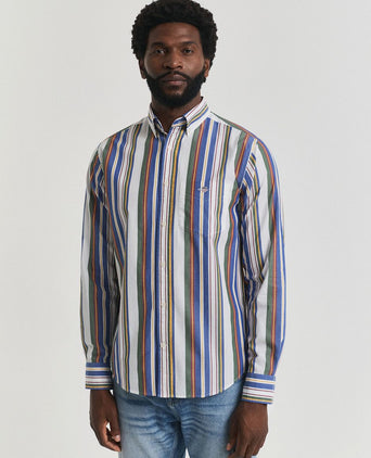 Casual overhemd streep multicolour