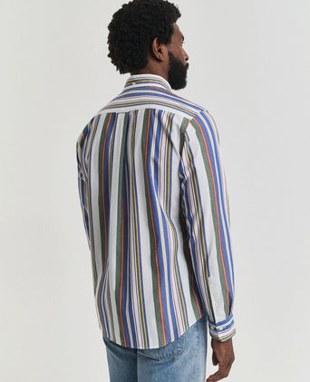 Casual overhemd streep multicolour