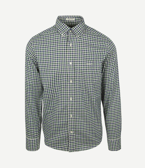 Casual overhemd twill ruit groen