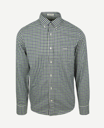 Casual overhemd twill ruit groen