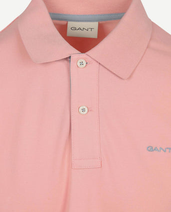 Contrast piqué poloshirt bubbelgum roze