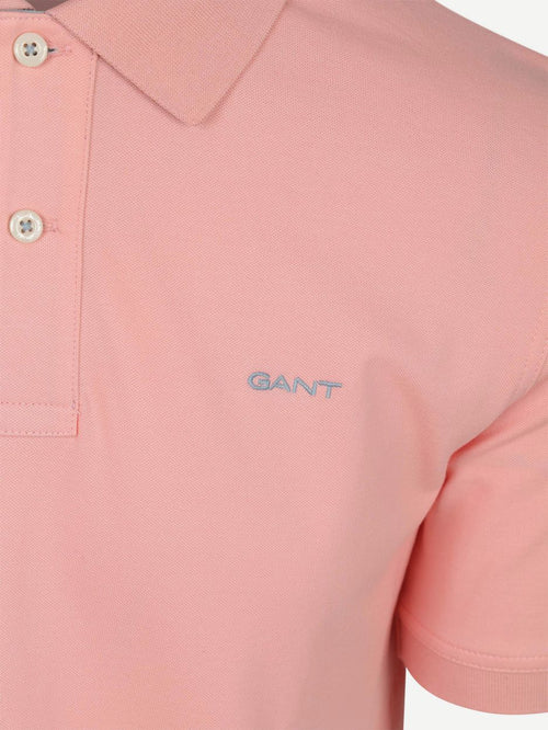 Contrast piqué poloshirt bubbelgum roze