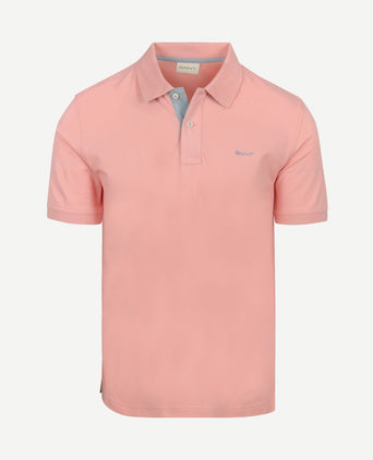 Contrast piqué poloshirt bubbelgum roze