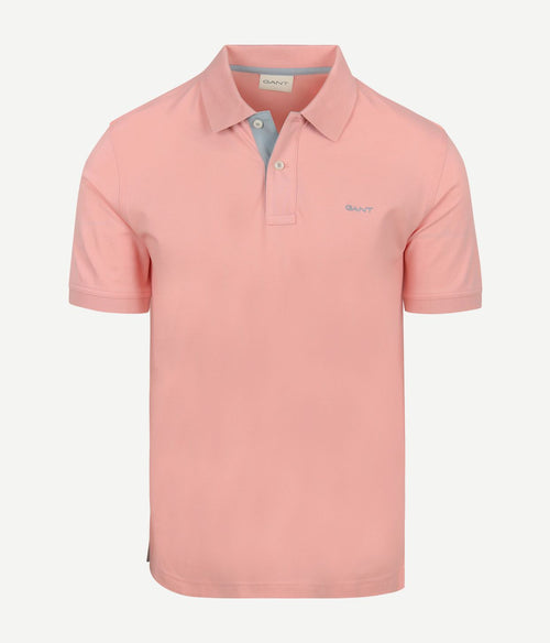 Contrast piqué poloshirt bubbelgum roze
