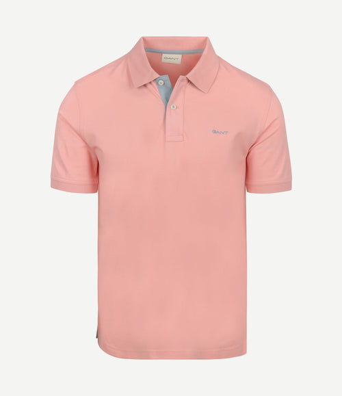 Contrast piqué poloshirt bubbelgum roze