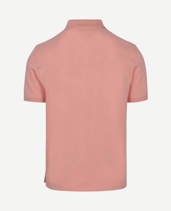 Contrast piqué poloshirt bubbelgum roze